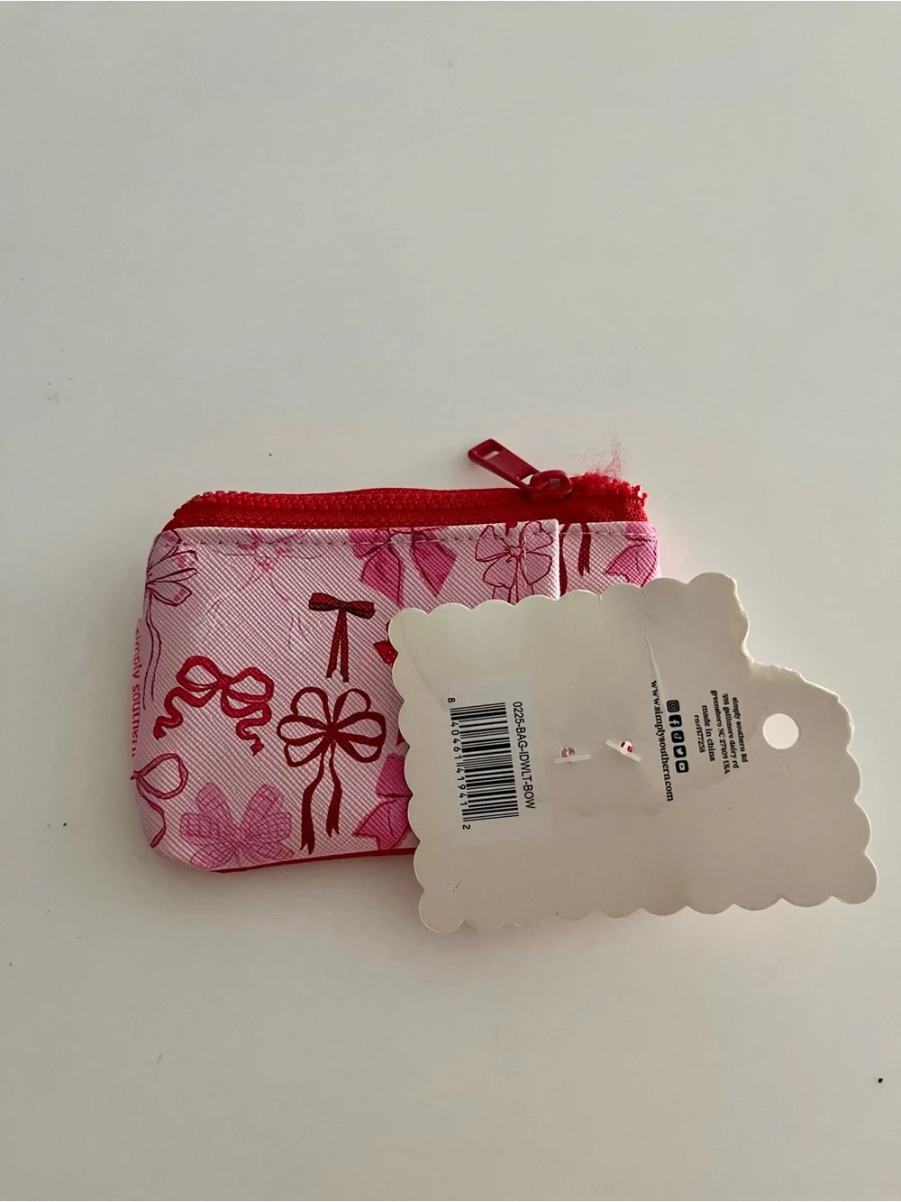 Simply Southern Pink Bow Wallet/Coin Purse NEW